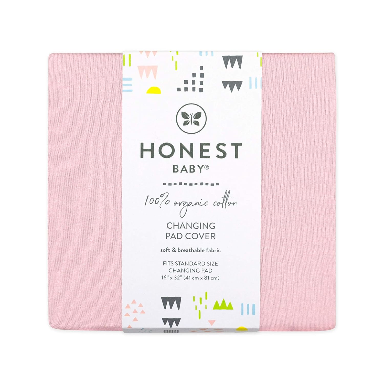 HonestBaby unisex baby Organic Cotton Changing Pad Cover and Toddler Sleepers, Light Pink, One Size