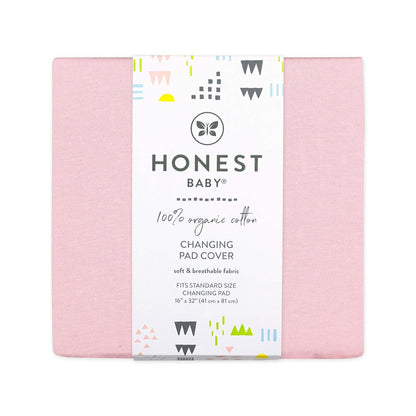 HonestBaby unisex baby Organic Cotton Changing Pad Cover and Toddler Sleepers, Light Pink, One Size