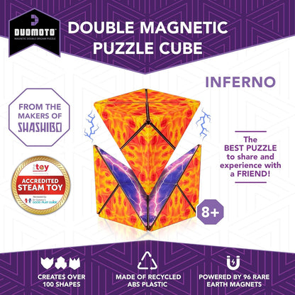 Magnetic Transforming Cube - Shape Shifting Double Creativity Puzzle w/ 96 Rare Earth Magnets