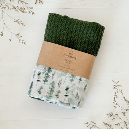Personalized Baby Blanket with Name – Handmade 100% Organic Cotton Newborn Gift | Custom Knit
