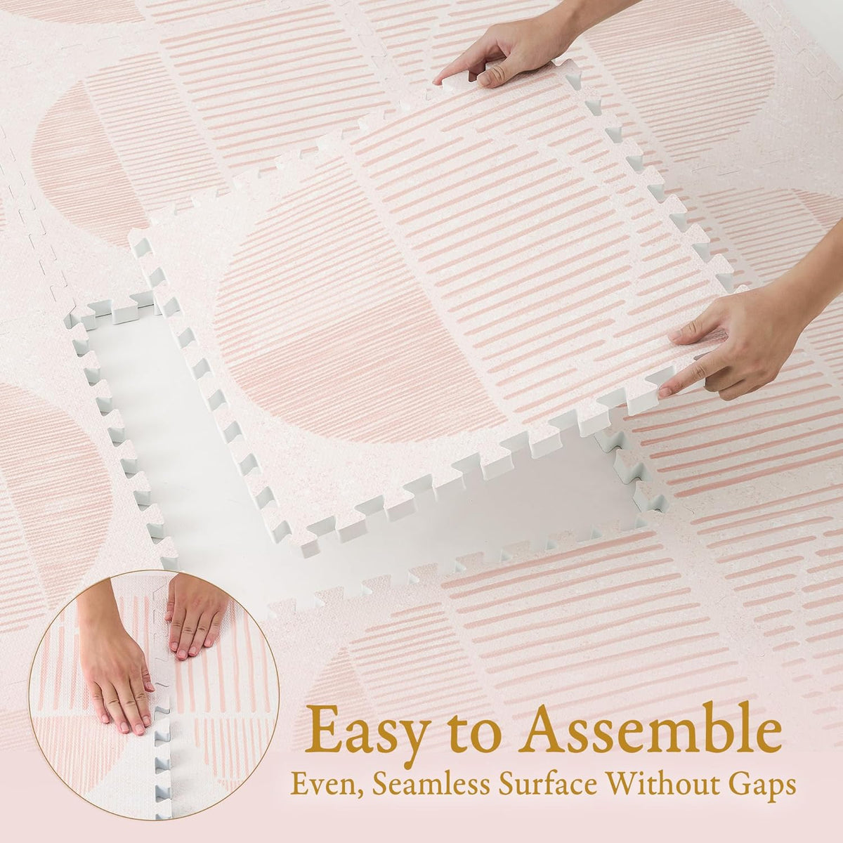 Premium Exercise & Baby Foam Play Mats - Stylish & Large Non-Toxic Odorless Floor Mat - 6 Tiles
