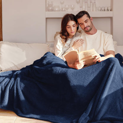 Exclusivo Mezcla Soft Fleece Throw Blanket for Couch, Super Soft Velvet Plush Bed Blanket, Fuzzy