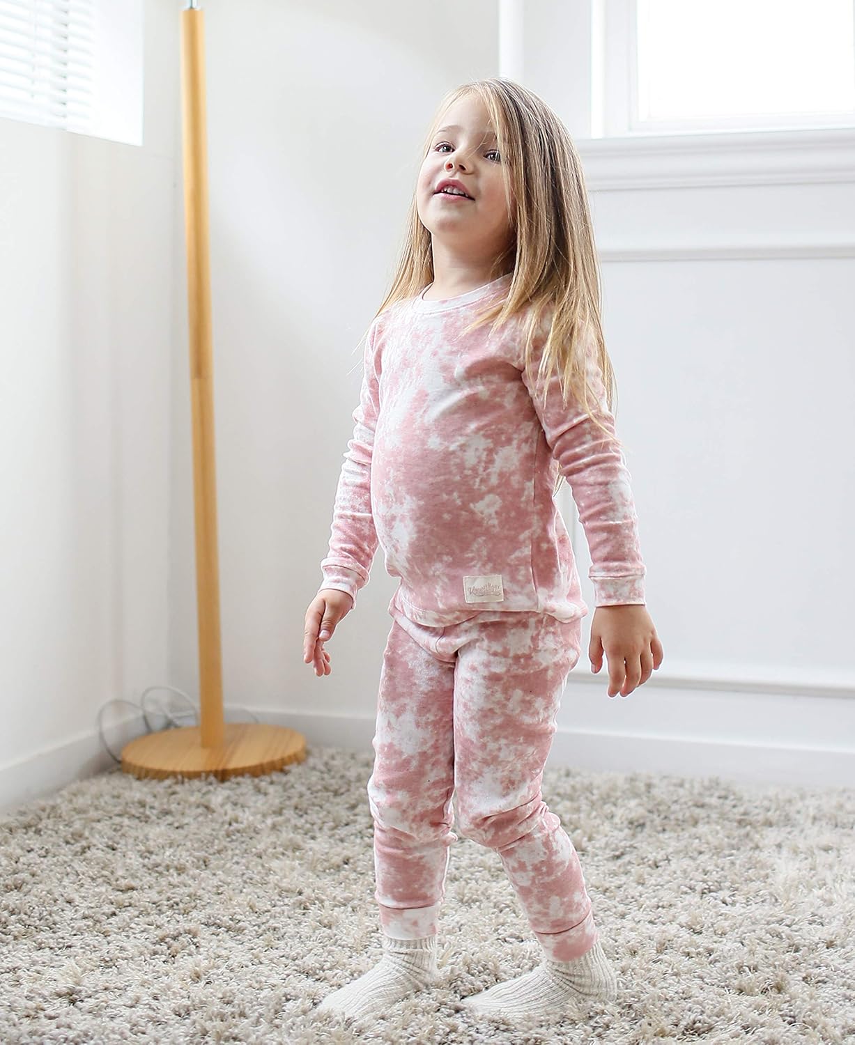 VAENAIT BABY 12M-12Y Toddler Kids Boys Girls 100% Cotton Marbling Tiedye Sung Fit Sleepwear Pajamas