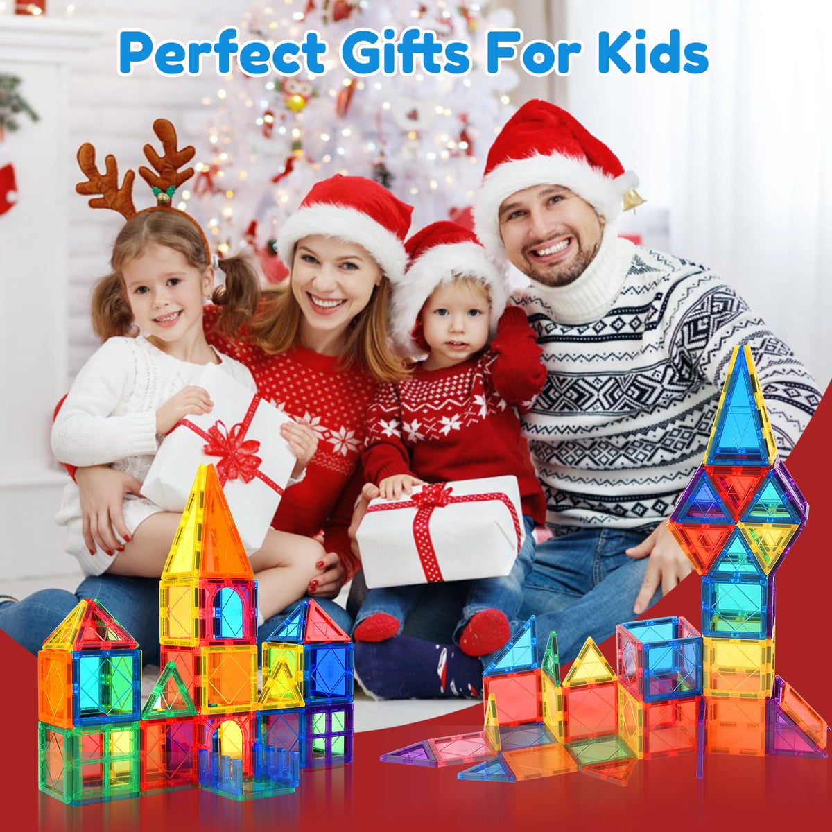 NVHH Magnetic Tiles for Kids Ages 3-5 4-8 Magnetic Blocks Creative Toys