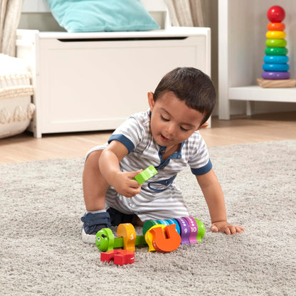 Melissa & Doug Counting Caterpillar - Classic Wooden Toy with 10 Colorful Numbered Segments