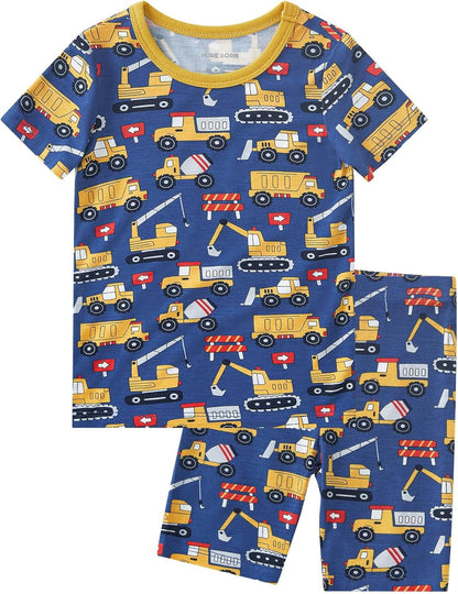 pureborn Baby Toddler Kids Viscose from Bamboo Pajamas Set Pjs 2pcs 18M-8Y