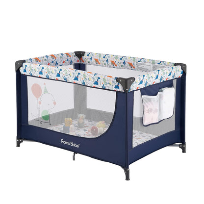 Pamo Babe Travel Foldable Portable Bassinet Baby Infant Comfortable Play Yard Crib Cot with Soft