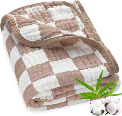 Ultra Soft Muslin Baby Blanket Neutral Versatile 6 Layers Swaddle and Bed Blanket for Babies