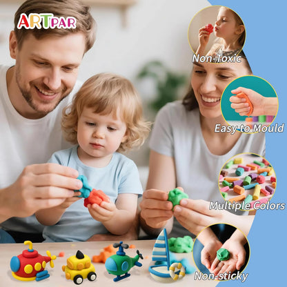 A‌RTPAR Air Dry Clay 156 Colors,Modeling Magic Clay for Kids Bulk Kit, Soft & Non Sticky,Non-Toxic