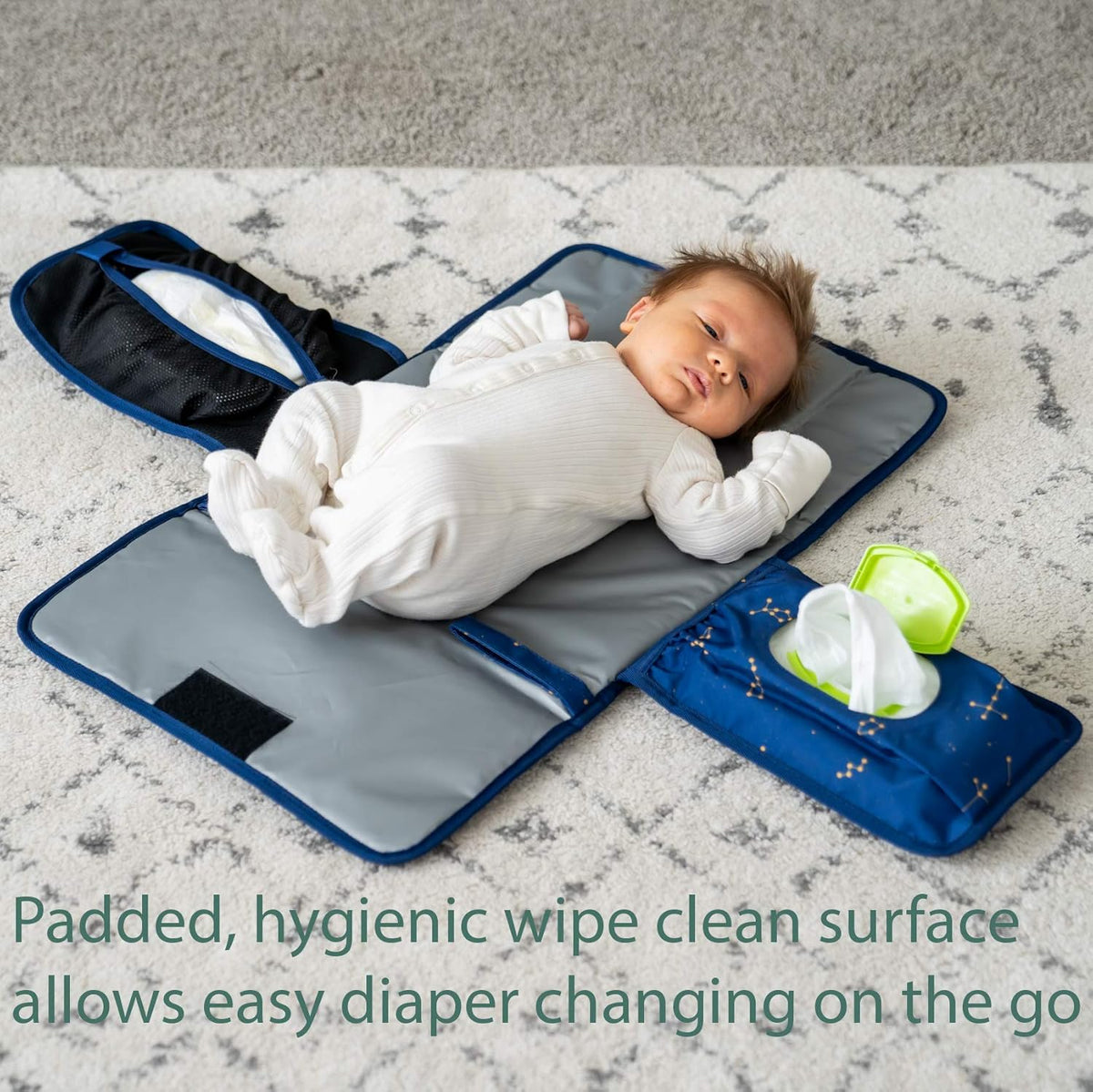 Baby Changing Pad by Lil Fox. Portable Changing Pad for Baby Diaper Bag or Changing Table Pad.