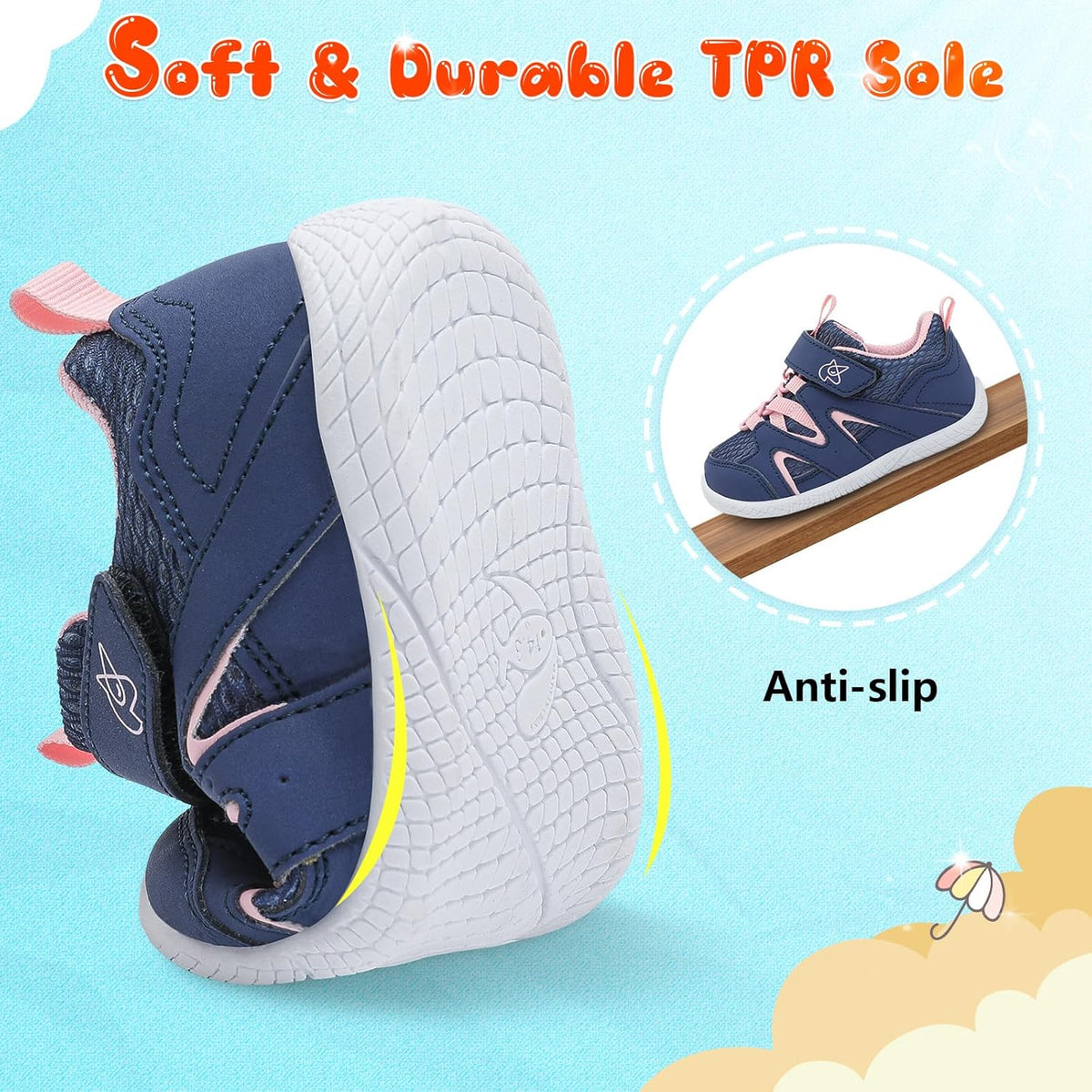LeIsfIt Baby Shoes Boys Girls First Walking Shoes Non-Slip Toddler Breathable Sneakers Infant