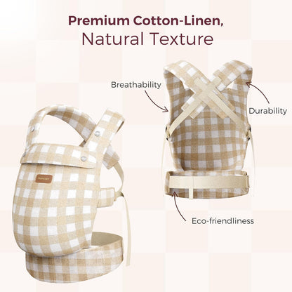 Momcozy Baby Carrier with Natural Cotton Linen, Built to Last, Ergonomic Design, Lightweight and