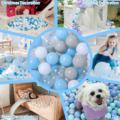 GOGOSO 100 Pieces Ball Pits Balls - 2.2 inch Pearl Pink Plasticballs for Children Toddlers Plastic