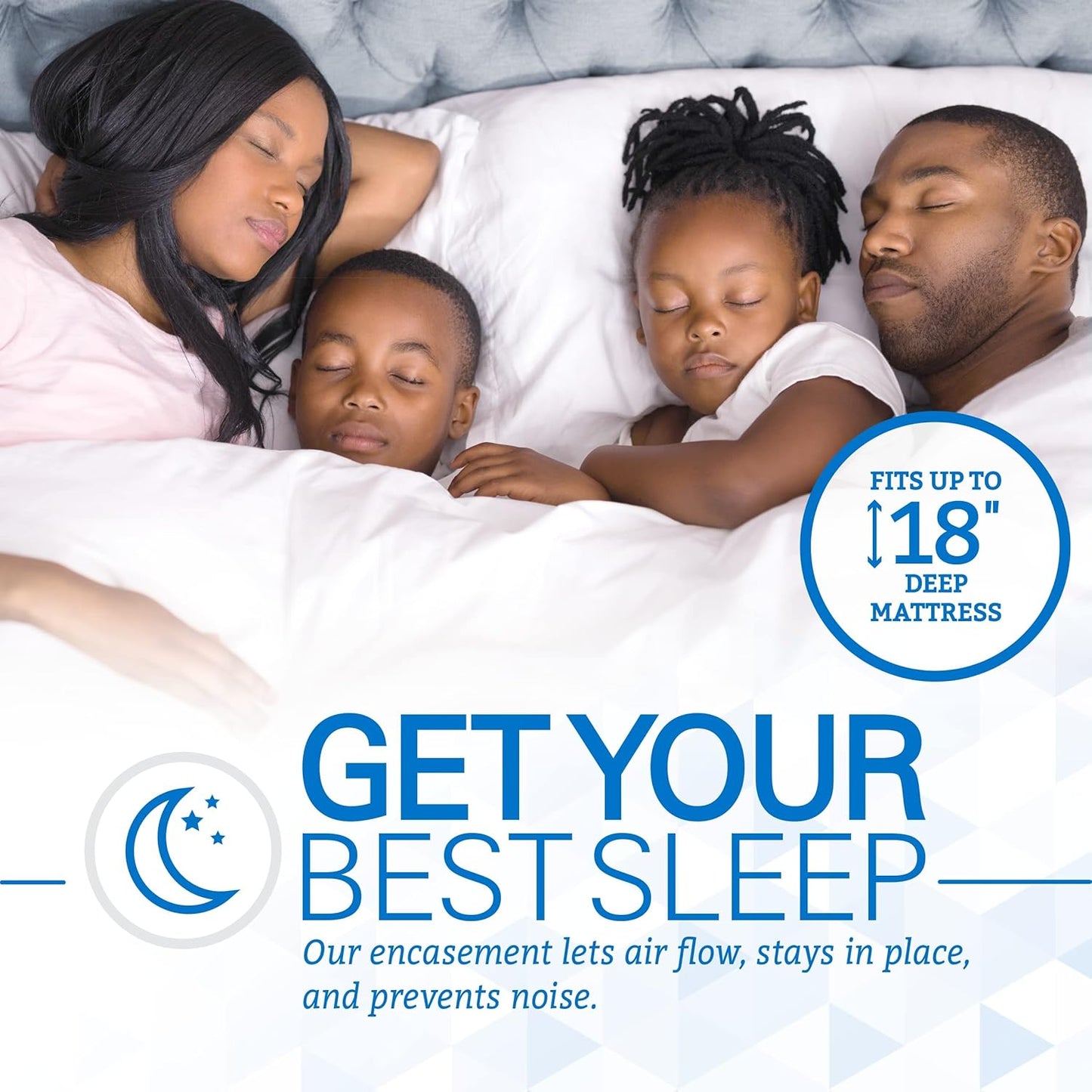 SafeRest Zippered Mattress Protector - Premium 9-12 Inch Waterproof Mattress Cover for Bed