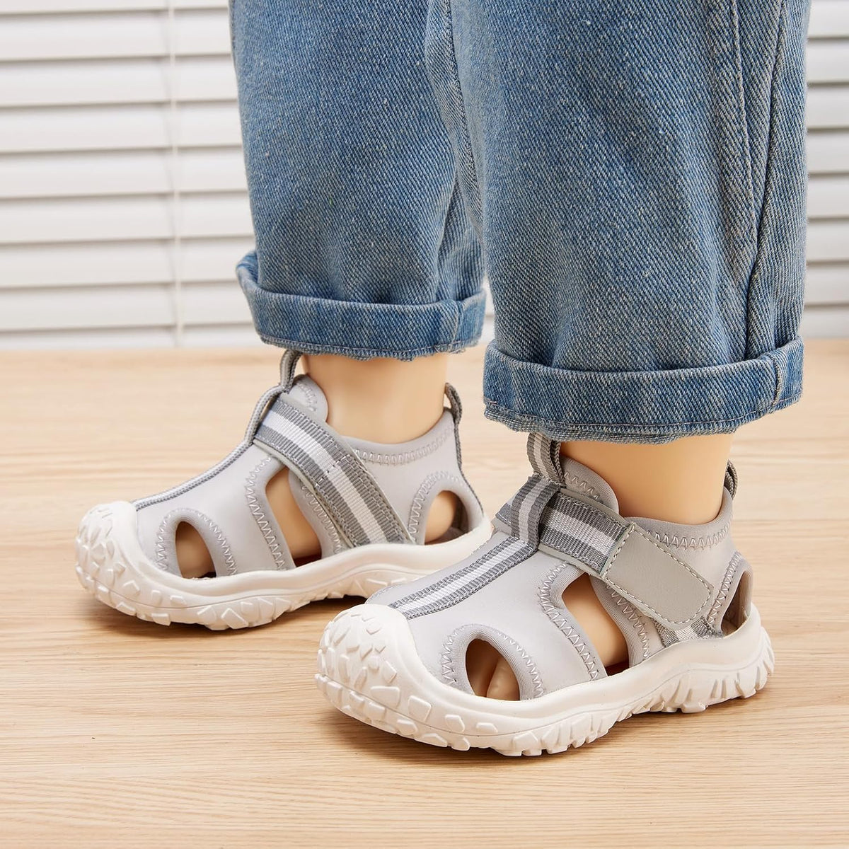 BMCiTYBM Baby Boy Girl Closed Toe Summer Sandals Lightweight Shoes Infant Non-Slip First Walking