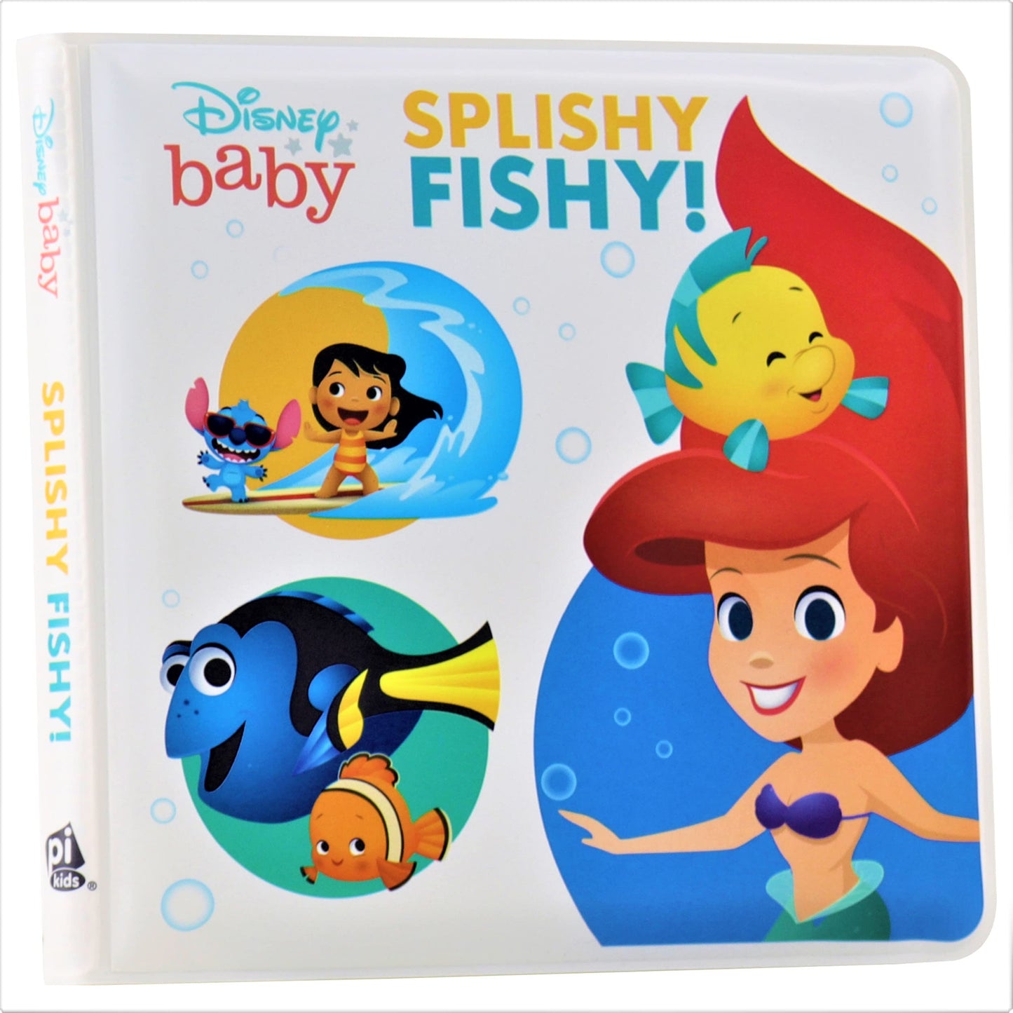 Disney Baby Moana, Little Mermaid, Finding Nemo and More!- Splishy Fishy! Waterproof Bath Book /