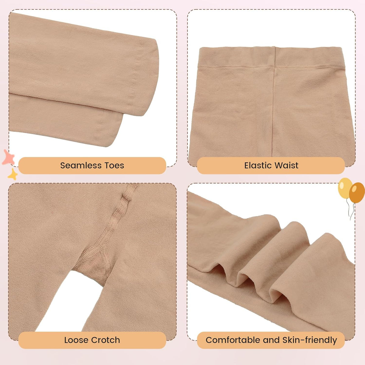 Girls Ballet Dance Tights for Toddler Baby Soft Athletic Leggings Infant Elastic Dance Tights for