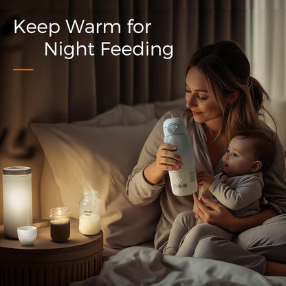Portable Bottle Warmer for Travel, Dual Heating Modes for Breastmilk & Water, Portable Bottle Milk