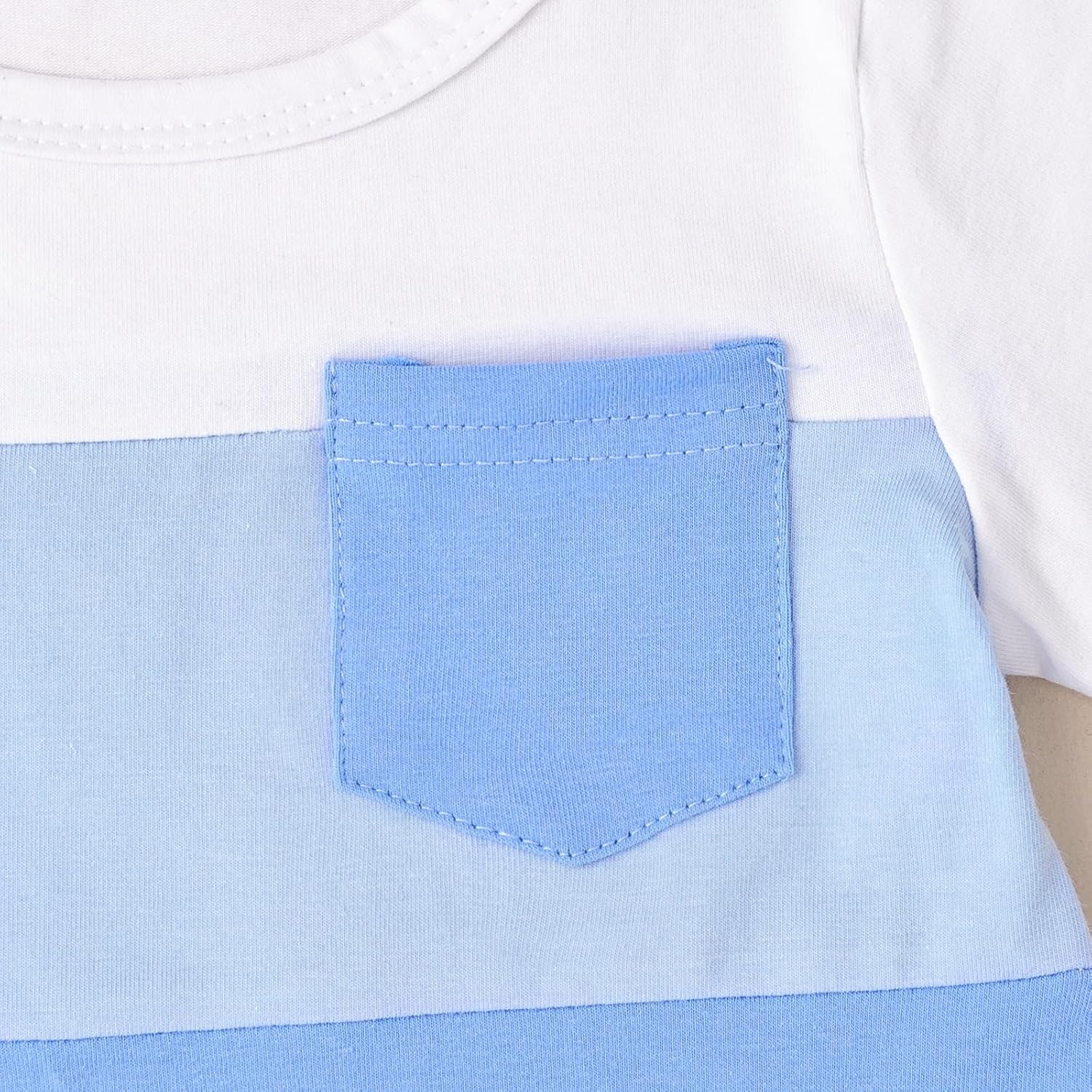 Baby Boy Clothes Toddler Boy Summer Outfits Short Sleeve Patchwork Top T-shirt & Pocket Pant Set 2