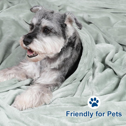 PHF Ultra Soft Fleece Blanket Queen Size, No Shed No Pilling Luxury Plush Cozy 300GSM Lightweight