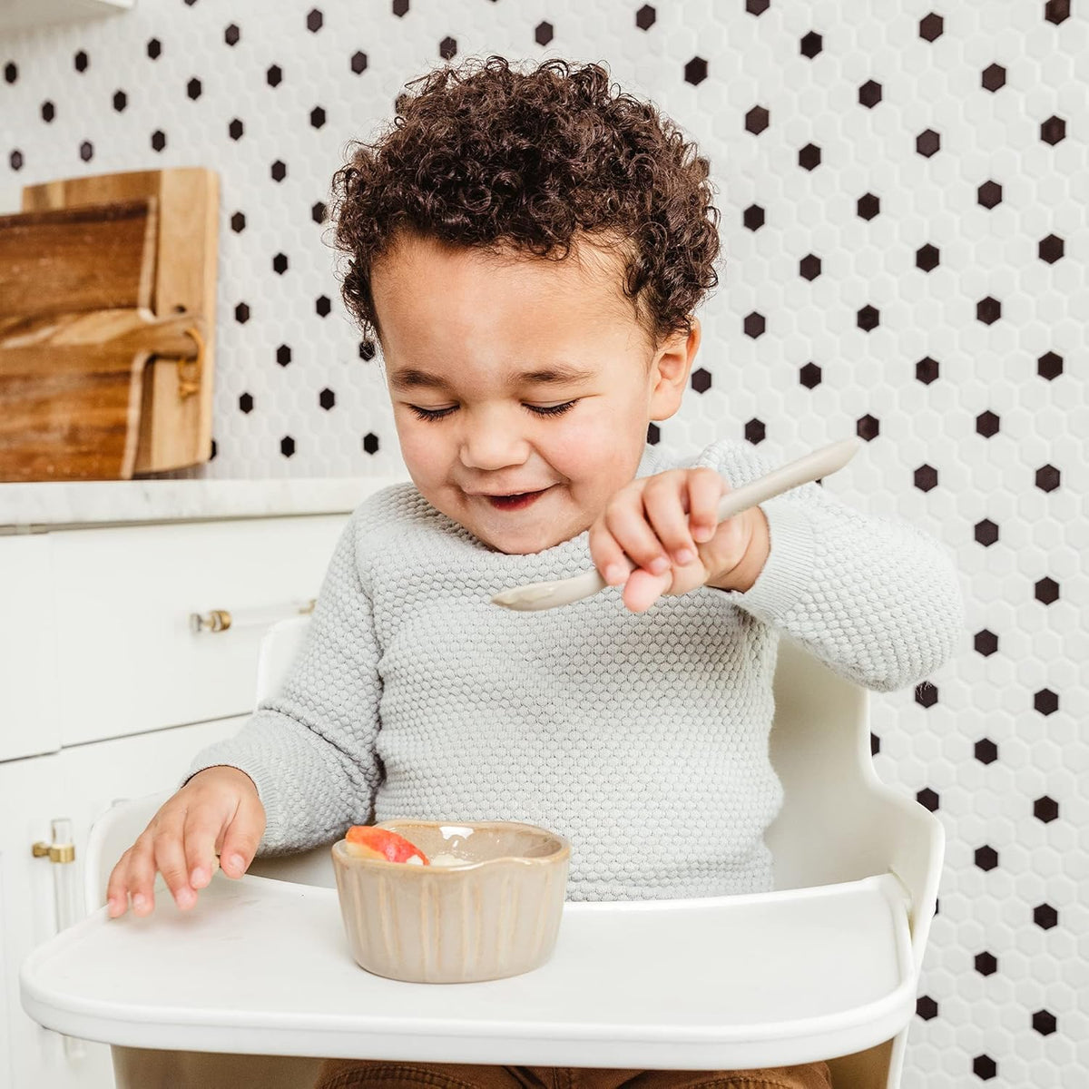 WeeSprout Silicone Baby Spoons - First Stage Infant Feeding Utensils With Soft-Tip, Bendable
