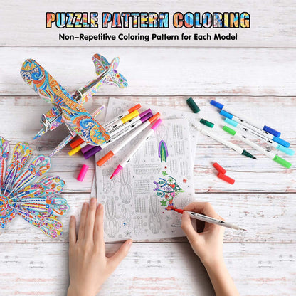 3D Coloring Puzzle Set, Arts and Crafts for Girls and Boys Age 6 7 8 9 10 11 12 Year Old, Fun