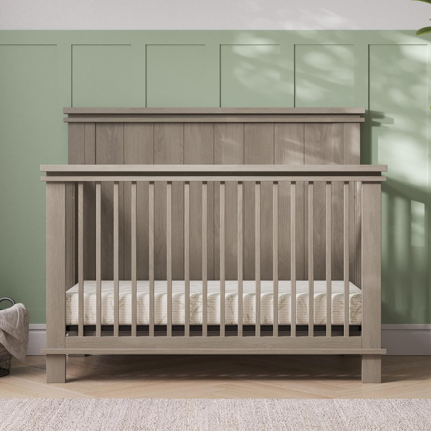 Child Craft Denman 4-in-1 Convertible Crib, Baby Crib Converts to Day Bed, Toddler Bed and Full