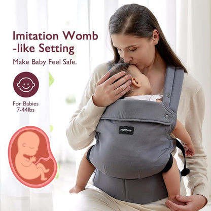 Momcozy Baby Carrier - Ergonomic, Cozy and Lightweight Carrier for 7-44lbs, Effortless to Put On