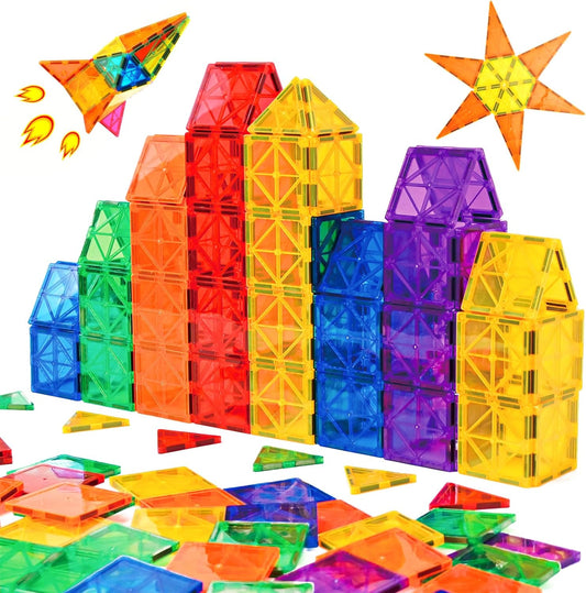 Gemmicc Magnetic Tiles, Magnet Toys Building Blocks for Kids, STEM Approved Educational Toys