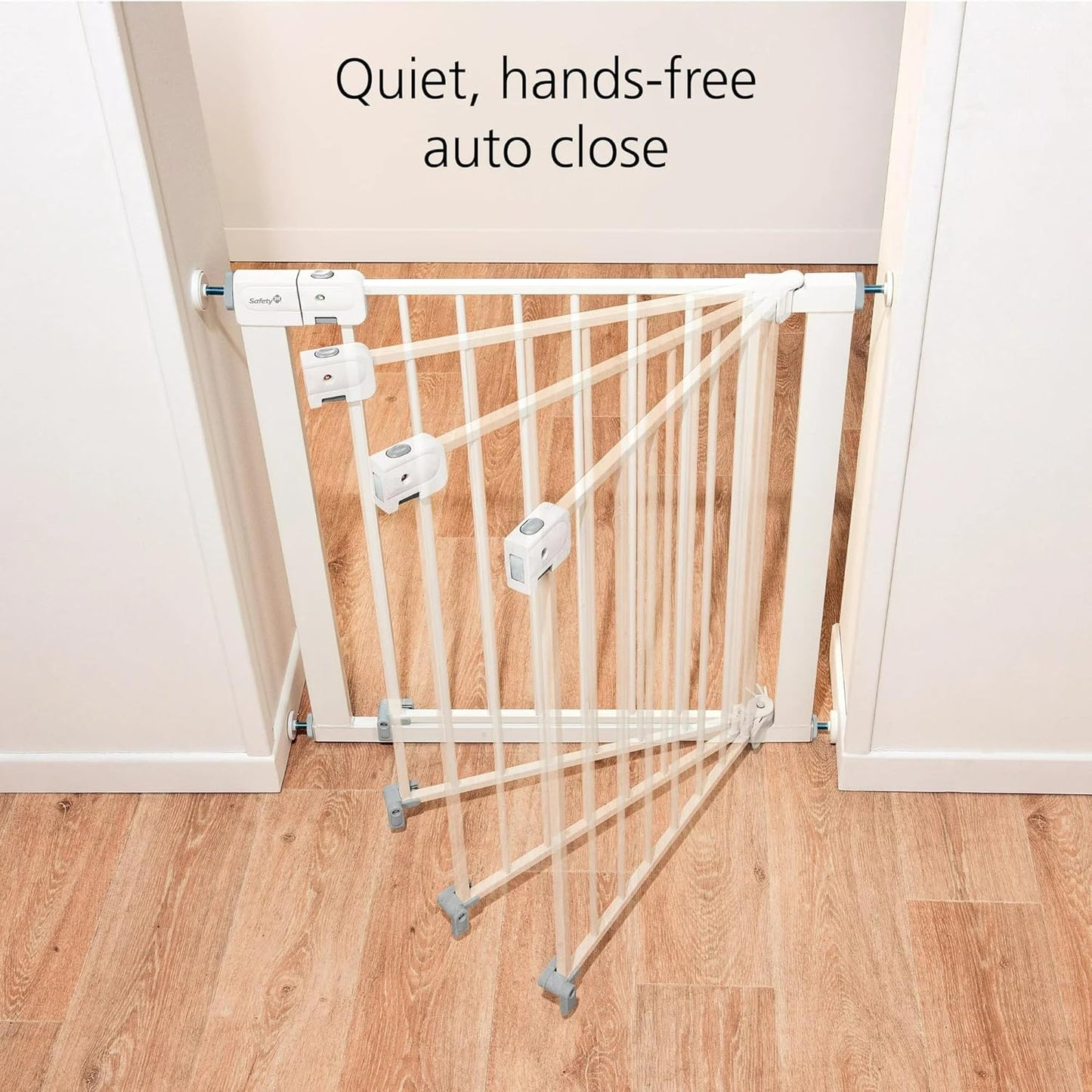 Safety 1st Easy Install Baby Gate for Doorways, Auto-Close Pressure-Mounted Magnetic Latch, Indoor