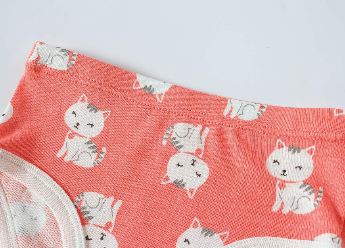 Cadidi Dinos Little Girls' Soft Cotton Underwear Kids Cool Breathable Comfort Panty Briefs Toddler