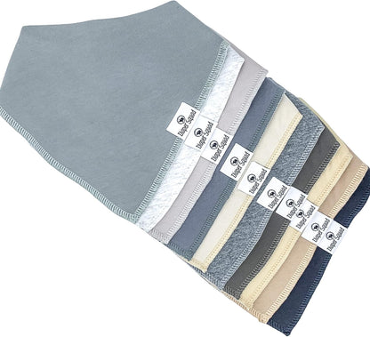 DiaperSquad's Baby Bibs for Drooling and Teething, Bibs for Boys, Baby Girl - Solid Cotton Baby