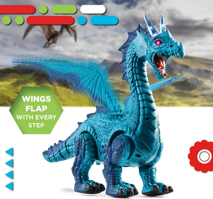 Discovery Kids Siberia, The Frost-Breathing RC Dragon with Smoke Breath, Walking, Wing Flapping &