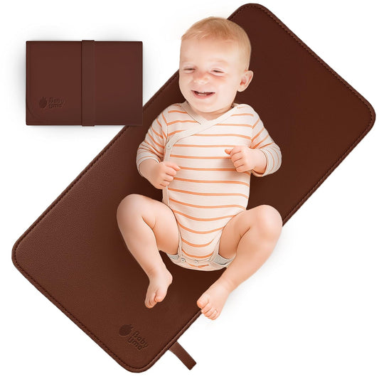 Baby Uma Vegan Leather Baby Changing Mat - Waterproof & Wipeable Changing Pad, XL for Growing