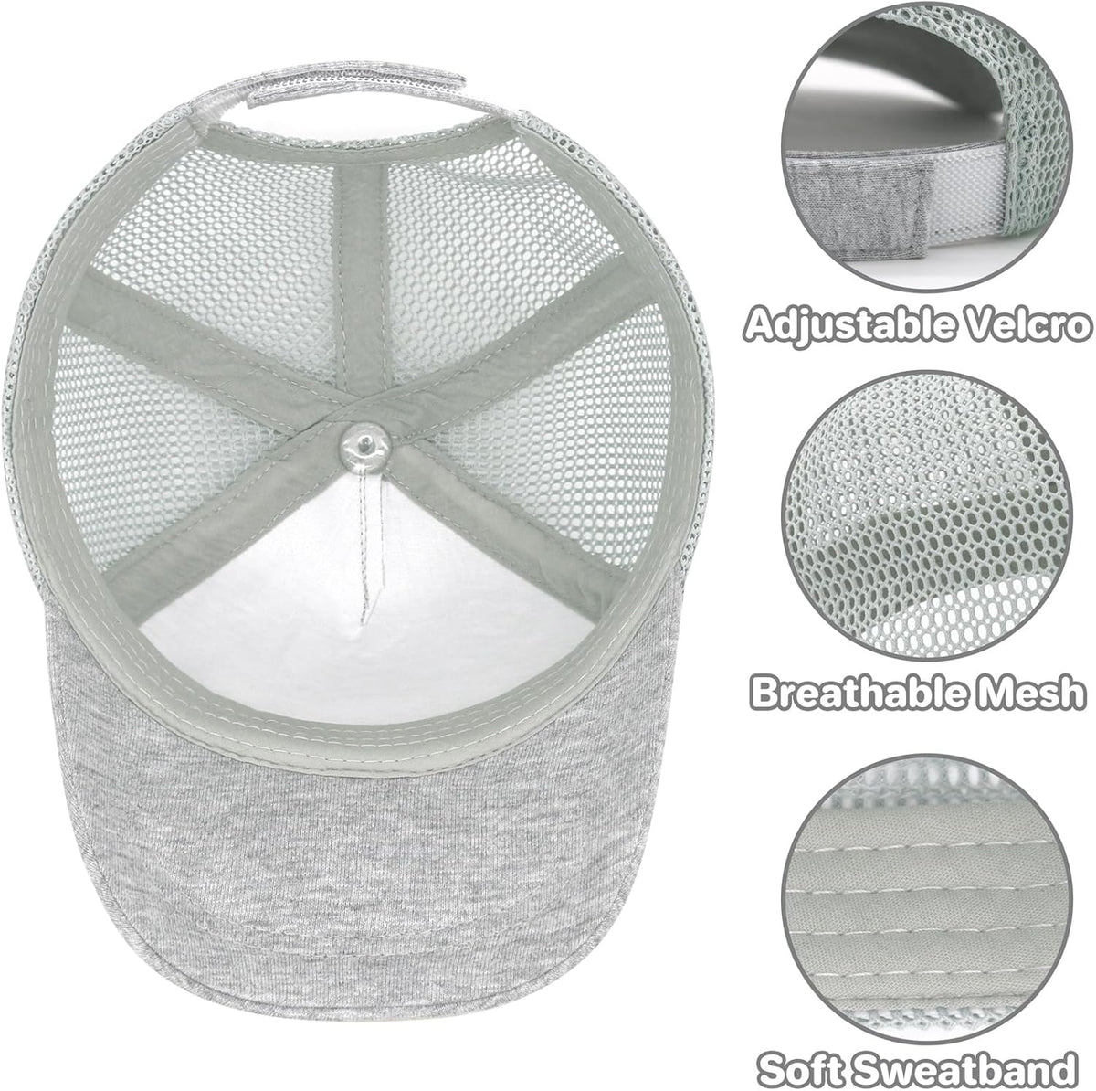 qikqik Baby Baseball Cap Toddler Baseball Hat with Mesh Infant Sun Hat UPF 50+ Baby Ball Cap
