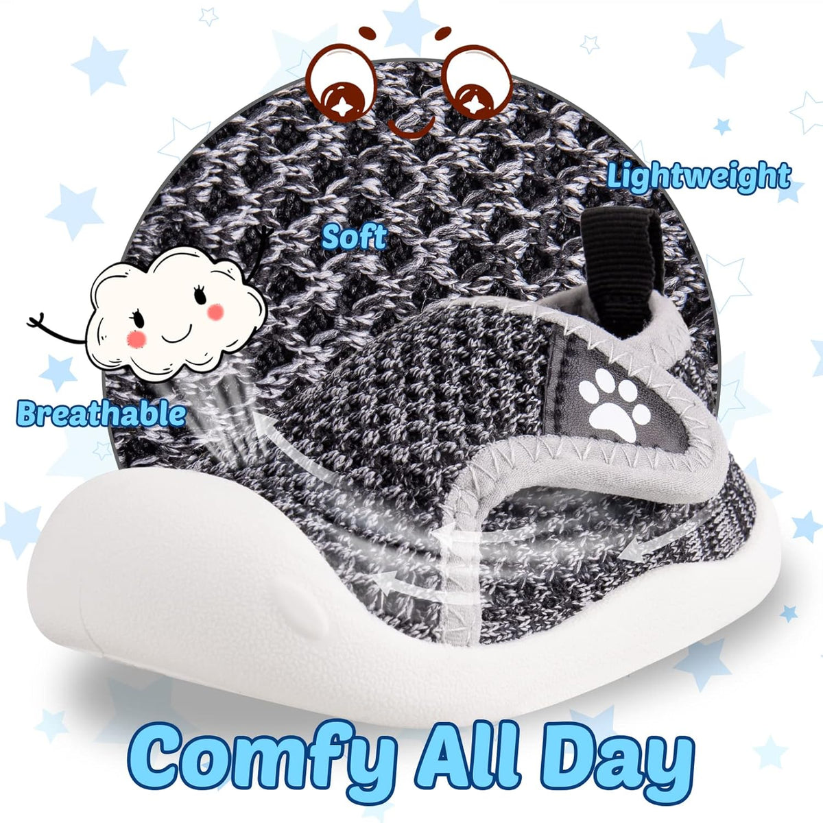 Charrost Toddler Baby Girl Boy First Walking Shoes Checkered Sneakers Sizes 3/4/5/6/7/8T. Soft