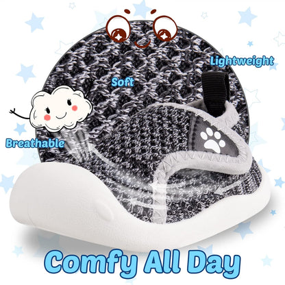 Charrost Toddler Baby Girl Boy First Walking Shoes Checkered Sneakers Sizes 3/4/5/6/7/8T. Soft