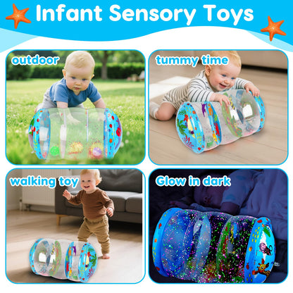 Crawling & Walking Baby Toys 6-12 Months Glowing Inflatable Rolling Toy