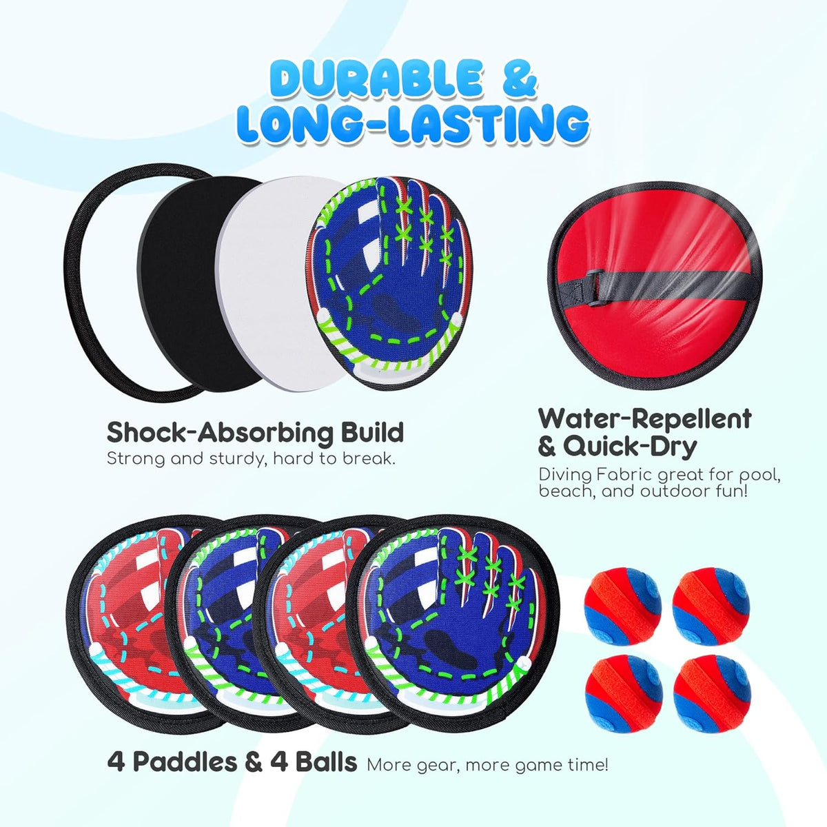Toss and Catch Ball Set - Ultra Soft & Safe Toddler Baseball Gloves Designed for Pain-Free - Kids