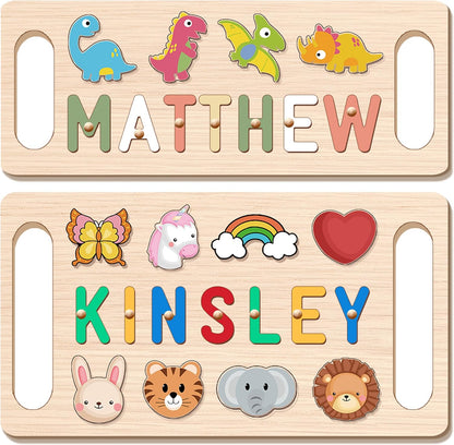Newly Upgraded Personalized Name Puzzle for Kids, Custom Name Puzzle Personalized Baby Gifts 1st