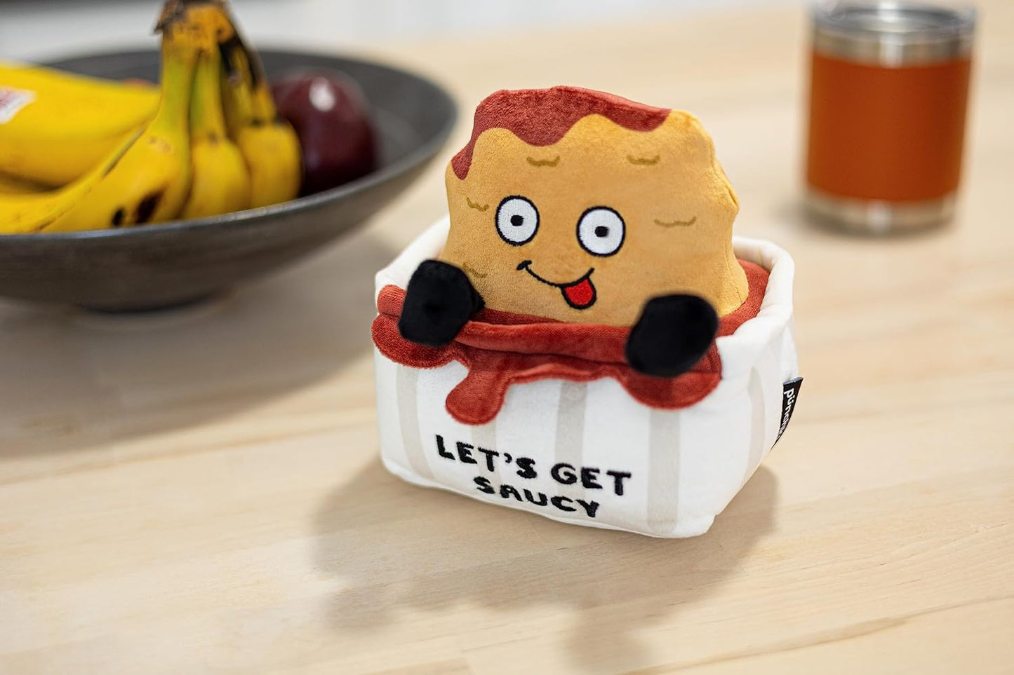 Chicken Nugget Foodie Plushie, Funny Pun Meme Gag Gift, White Elephant, Stocking Stuffer Present