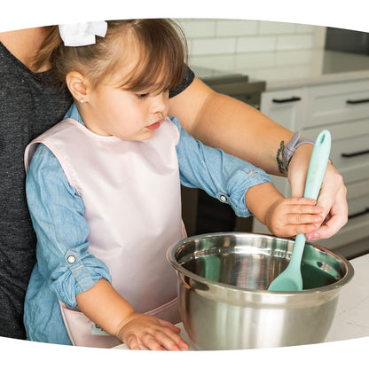 Tiny Twinkle Mess Proof Apron Bibs - 2 Pack Waterproof & Lightweight Baby Bibs for Led Weaning |