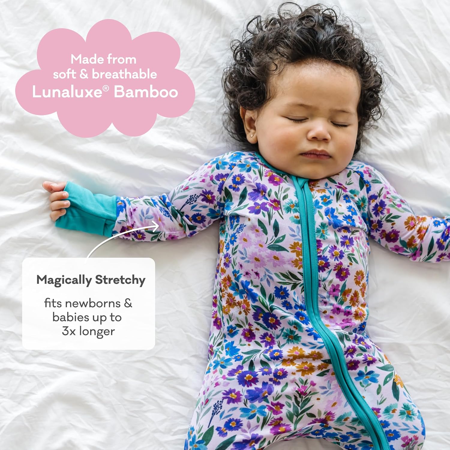 Little Sleepies Pajamas for Baby Boys & Girls, Viscose from Bamboo Baby Pajamas, Preemie & Newborn