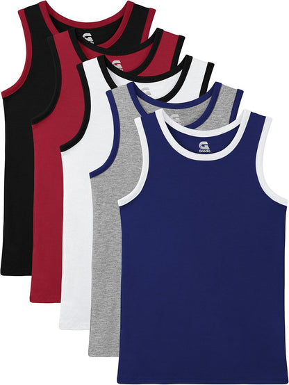5 Pack Boys Tank Tops Boys Undershirts Kids Cotton Undershirts Tees Sleeveless Tank Tops Shirts for