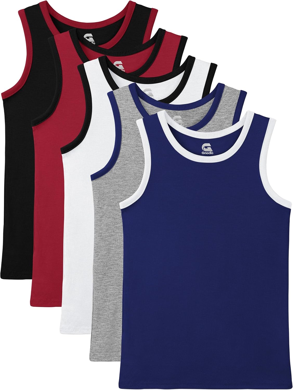 5 Pack Boys Tank Tops Boys Undershirts Kids Cotton Undershirts Tees Sleeveless Tank Tops Shirts for