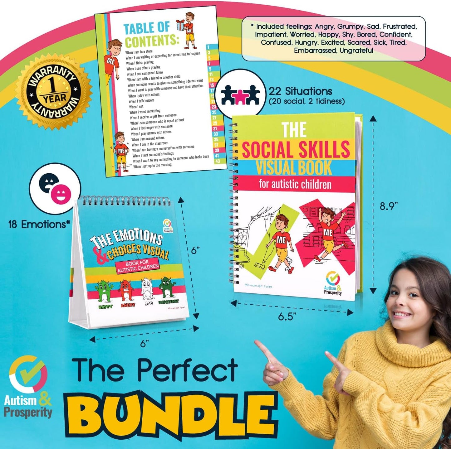 Kids Emotions & Social Life Skills Autistic Children Set ASD Child Boys Girl Teen Learning