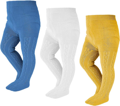 EPEIUS Baby Girl Tights Thick Cable Knit Leggings Stockings Cotton Pantyhose for Newborn Infant