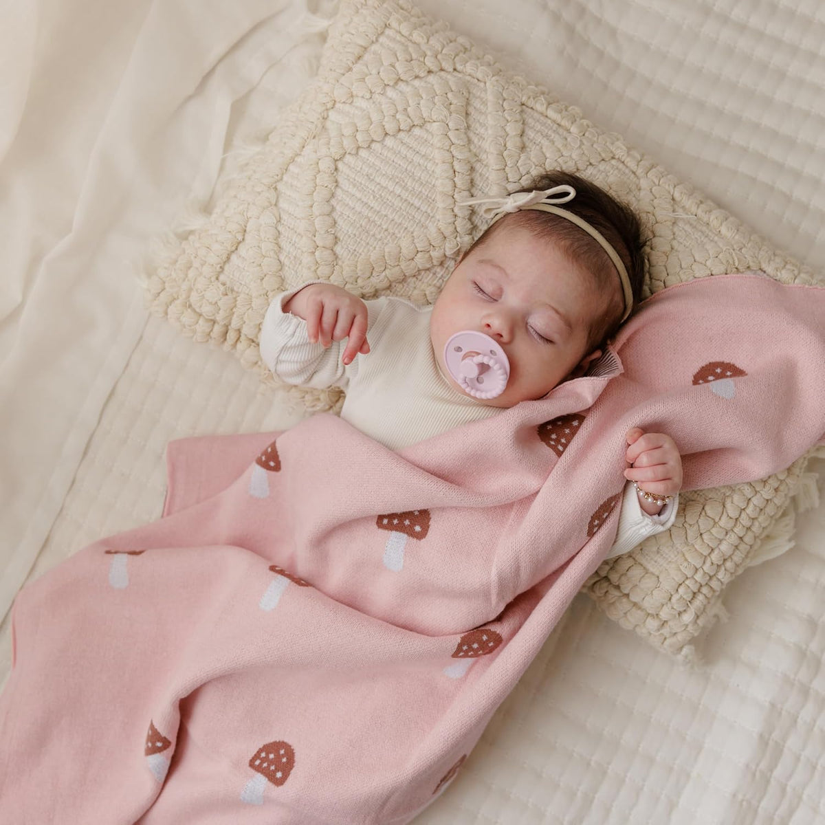 Swaddle Blanket for Girls 100% Cotton Buttery Soft Cozy Receiving Swaddle Crib Stroller Blanket for