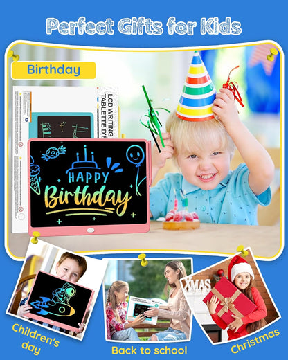 TEKFUN LCD Writing Tablet Doodle Board, 16 Inch Colorful Drawing Tablet Writing Pad,Toddler Toys
