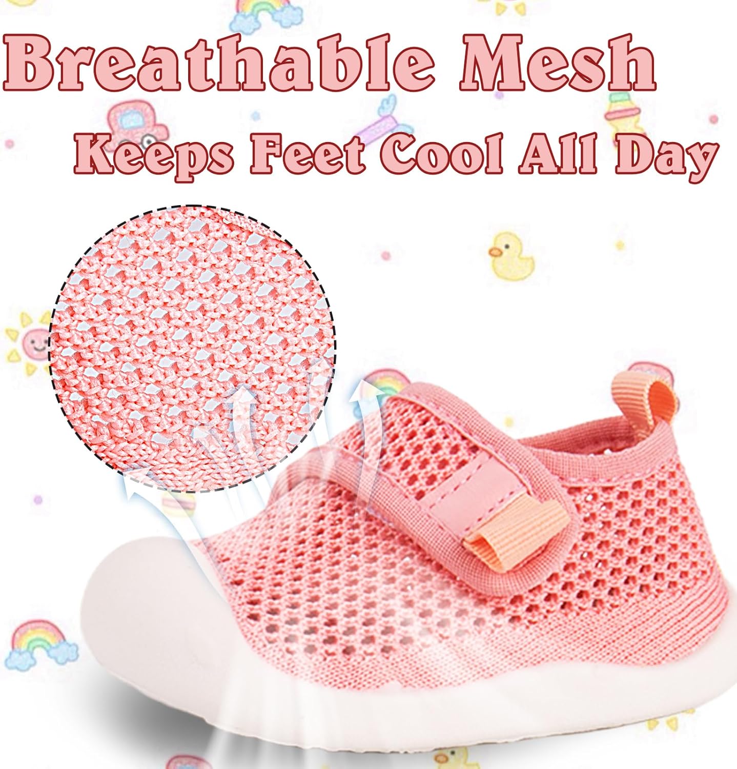 Baby First-Walking Shoes 1-4 Years Kid Shoes Trainers Toddler Infant Boys Girls Soft Sole Non Slip